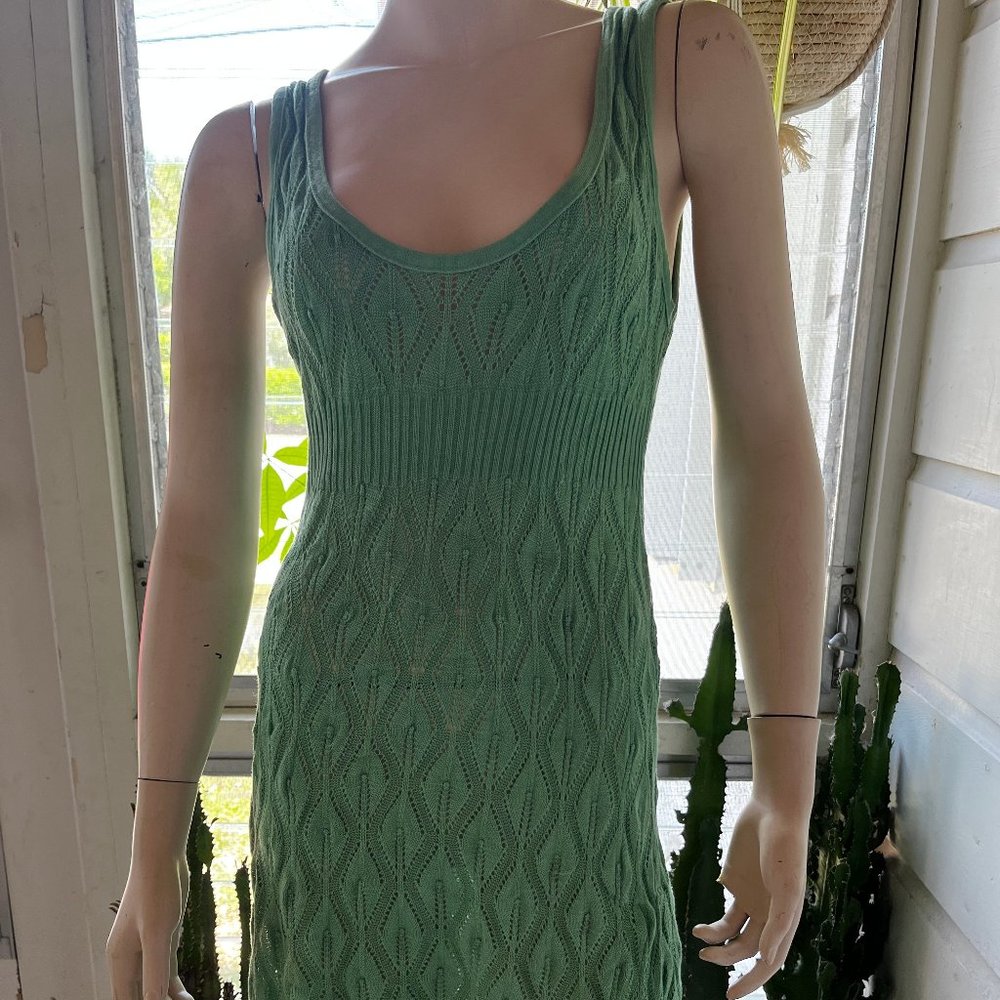 Green crochet dress - FOREVER